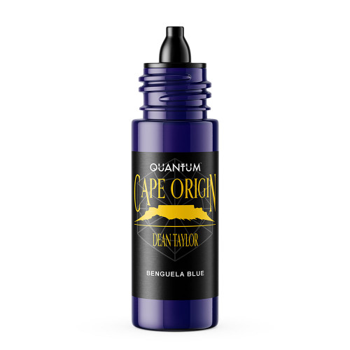 Quantum Original Black & Yellow Tattoo Ink - Benguela Blue 1oz.