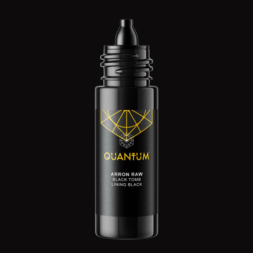 Quantum  Original Black & Yellow Tattoo Ink - Arron Raw - Skull & Bones - Black Tomb - Lining Black Quantum  Original Black & Yellow Tattoo Ink - Arron Raw - Skull & Bones - Black Tomb - Lining Black