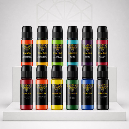 Quantum Original Black & Yellow Tattoo Ink - 12 Color Set