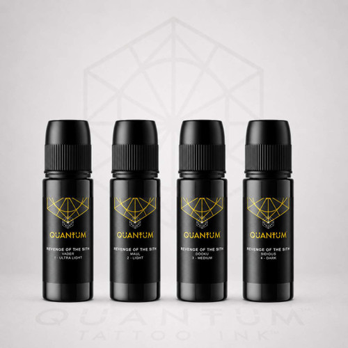 Quantum Original Black & Yellow Tattoo Ink - Revenge of the Sith Gray Wash Set