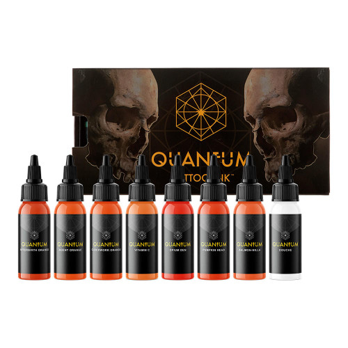 Quantum Tattoo Ink Quantum Originals Orange 8 Color Set 