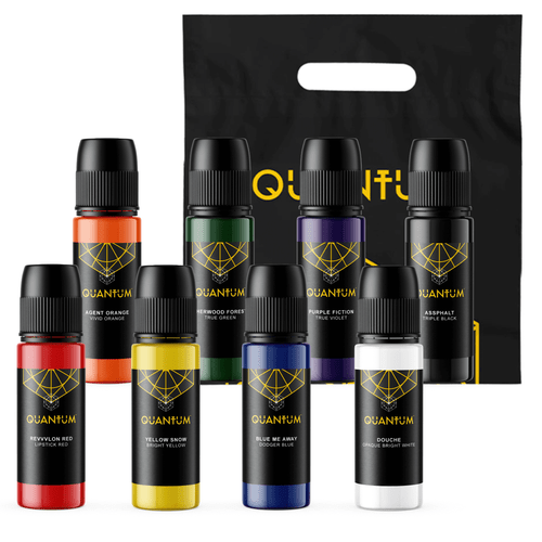 Quantum Original Black & Yellow Tattoo Ink - Basic 8 Color Set