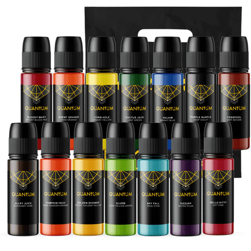 Quantum Original Black & Yellow Tattoo Ink - 14 Color Set