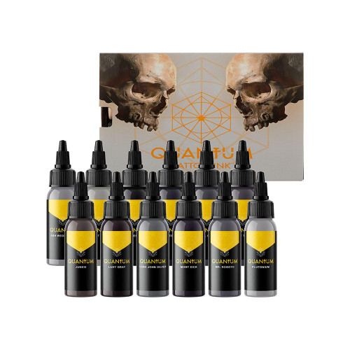 Quantum Tattoo Ink Opaque Gray Set   1 oz. - Gold Label Tattoo Ink 