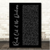 Friend & Lover Reach Out of the Darkness Black Script Song Lyric Print