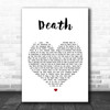 White Lies Death Heart Song Lyric Music Wall Art Print