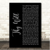 Hillary Scott & The Scott Family Thy Will Black Script Song Lyric Print