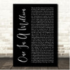 Aaliyah One In A Million Black Script Song Lyric Print