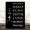 John Cafferty Tender Years Black Script Song Lyric Print