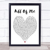 All Of Me John Legend Heart Song Lyric Music Wall Art Print