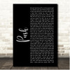 Matchbox 20 Push Black Script Song Lyric Print