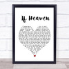 Andy Griggs If Heaven White Heart Song Lyric Music Wall Art Print