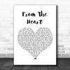 Another Level From The Heart White Heart Song Lyric Music Wall Art Print