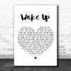 Arcade Fire Wake Up Heart Song Lyric Music Wall Art Print