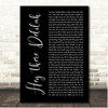 Plain White T's Hey There Delilah Black Script Song Lyric Print