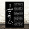 Pop Evil Breathe Again Black Script Song Lyric Print