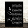 Scott Thomas Laughridge This Dance Black Script Song Lyric Print