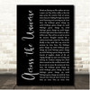 The Beatles Across the Universe Black Script Song Lyric Print