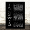 The Beautiful South Dream A Little Dream Black Script Song Lyric Print