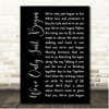 The Carpenters We've Only Just Begun Black Script Song Lyric Print