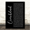 Tim McMorris Overwhelmed Black Script Song Lyric Print