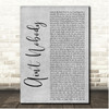 Chaka Khan Ain't Nobody Grey Rustic Script Song Lyric Print