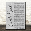 Claude-Michel Schönberg Javerts Suicide Grey Rustic Script Song Lyric Print