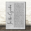 Anne Murray In The Garden Grey Rustic Script Song Lyric Print