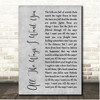 Jimmy Buffett All The Ways I Want You Grey Rustic Script Song Lyric Print