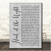 John Cafferty & The Beaver Brown Band Heat of the Night Grey Rustic Script Song Lyric Print