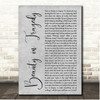 August Burns Red Beauty in Tragedy Grey Rustic Script Song Lyric Print