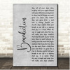 Josh Garrels Benediction Grey Rustic Script Song Lyric Print