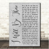 Katie Melua I Will Be There Grey Rustic Script Song Lyric Print