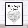 Burt Bacharach This Guy's in Love White Heart Song Lyric Music Wall Art Print