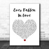 Buzzcocks Ever Fallen In Love White Heart Song Lyric Music Wall Art Print