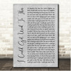 Becky Hill I Could Get Used To This Grey Rustic Script Song Lyric Print