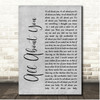 McFly All About You Grey Rustic Script Song Lyric Print