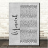 Rise Against Monarch Grey Rustic Script Song Lyric Print