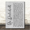 Runrig An Dealachadh Grey Rustic Script Song Lyric Print