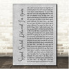 Stevie Wonder Signed, Sealed, Delivered I'm Yours Grey Rustic Script Song Lyric Print