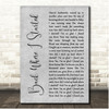 The Derek Trucks Band Back Where I Started Grey Rustic Script Song Lyric Print