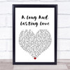 Crystal Gayle A Long And Lasting Love Heart Song Lyric Music Wall Art Print