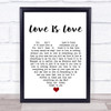 Culture Club Love Is Love White Heart Song Lyric Music Wall Art Print
