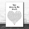 Culture Club Time (Clock Of The Heart) White Heart Song Lyric Music Wall Art Print