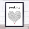 Dan + Shay Speechless Heart Song Lyric Music Wall Art Print
