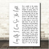 Creedence Clearwater Revival Long As I Can See The Light White Script Song Lyric Print