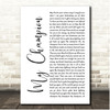 Alter Bridge My Champion White Script Song Lyric Print