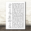 Doris Day Dream A Little Dream of Me White Script Song Lyric Print