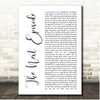 Dr. Dre The Next Episode White Script Song Lyric Print