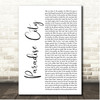 Guns N' Roses Paradise City White Script Song Lyric Print